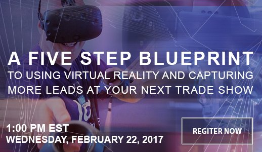 ceilink_'s tweet photo. Our free webinar on Feb 22 at 1pm EST w/@brett_man. How VR can get you more qualified leads at your next trade show! https://t.co/vdcmBfsREf https://t.co/Rbh1fW0cPU