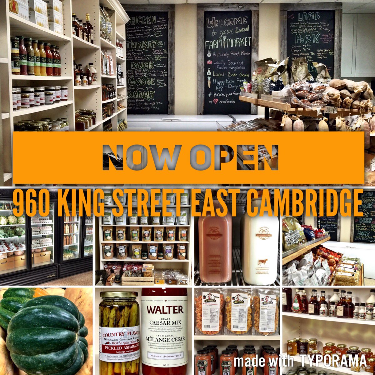 TMfamilyfarms's tweet photo. Now open in #cambridgeont #downtown #preston 960 King Street East 

#lovelocalfood #supportlocal #eatlocal #local #farmfresh https://t.co/BBL6nizMt6