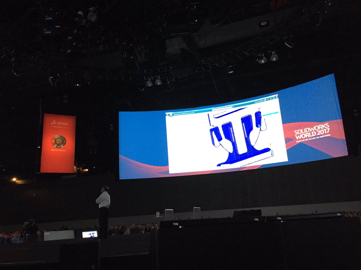 suchitjain's tweet photo. @SEndersby and Kishore talking about NEW #SimulationEngineer product #SWW17 - #UpfrontSimulation @SOLIDWORKS https://t.co/BY0g4aAMz5