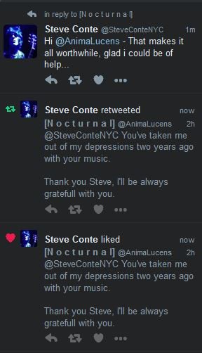 AnimaLucens's tweet photo. El dia de hoy será rememorado como el dia en el que Steve Conte me noticeó.
#SteveConte #NoticedMe https://t.co/OGd4P4Iav0