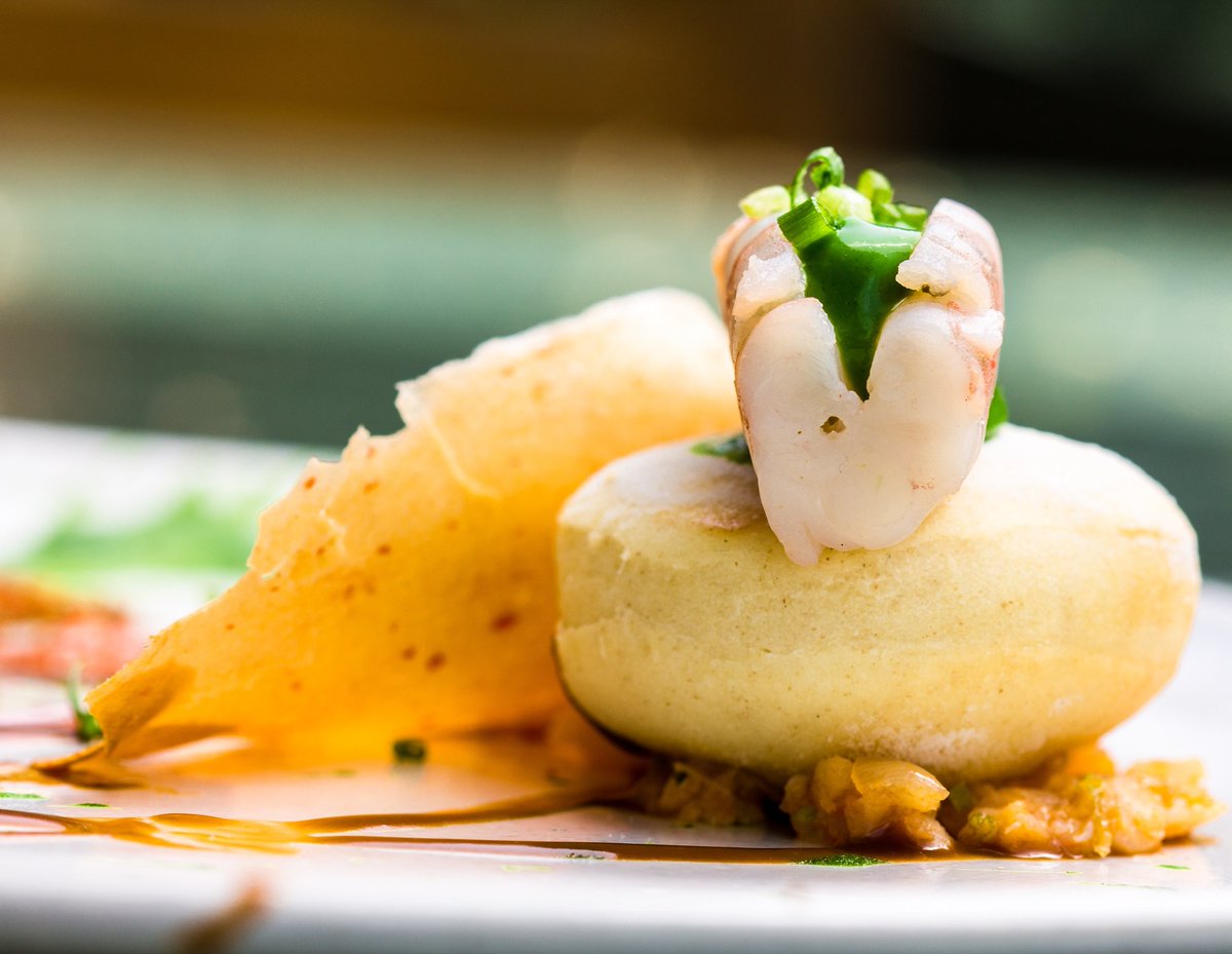 RestaurantAlto's tweet photo. La Reina gocha con langostino y pesto criollo es un homenaje que rendimos a los Andes venezolanos. https://t.co/HUpN1kOPRk