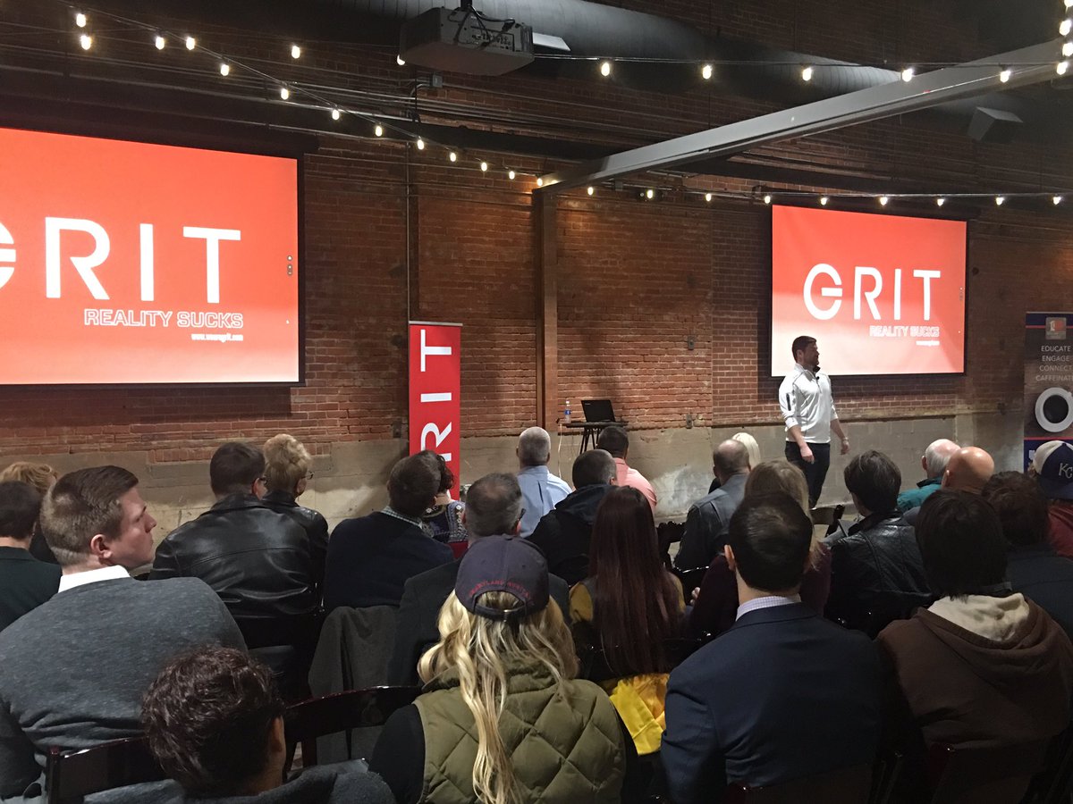 <a href="/concretecallen/">Chris Callen</a> from <a href="/BuildersPlus/">Builders Plus</a> educating @1MillionCupsICT this morning on Grit! We are lucky to have these guys in Wichita!