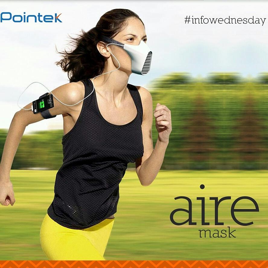 pointekonline's tweet photo. AIRE mask is a device that converts your breath into electicity to help charge your ipod and mobile.
#InfoWednesday
#ShopPointek https://t.co/1X4cI6YOYN