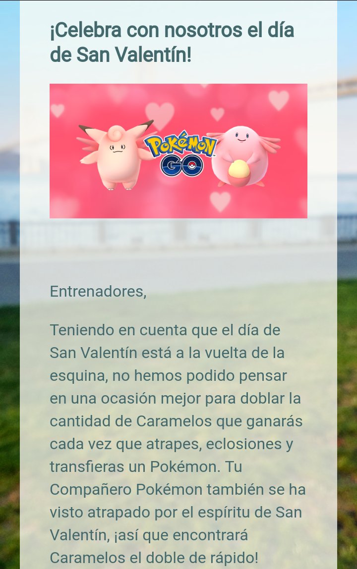 pokemongo_30's tweet photo. San Valentin en pokemon Go. https://t.co/fZEmmHNNPo
