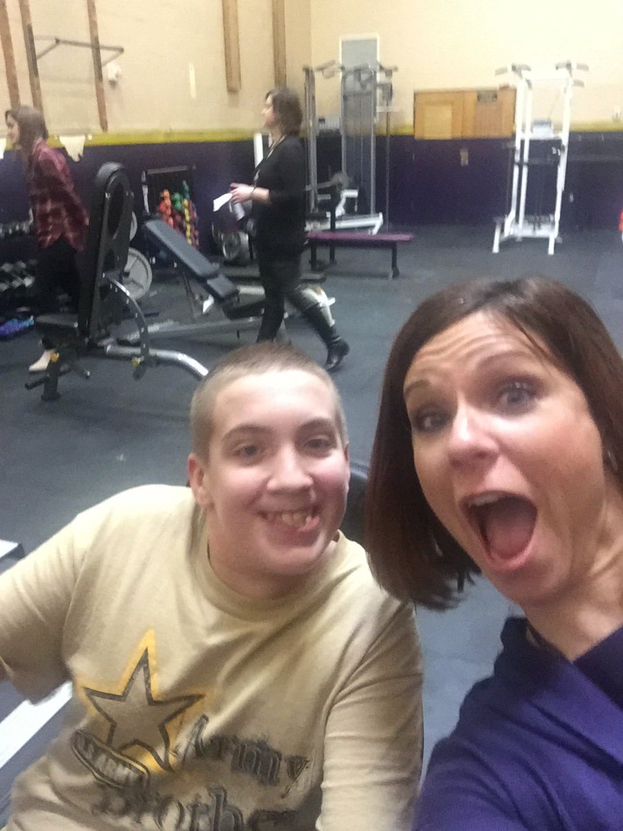 JennaGinder's tweet photo. Getting my wellness on with my friend Chris at EMS for #shadowastudent day! https://t.co/gnpRkMHiVd