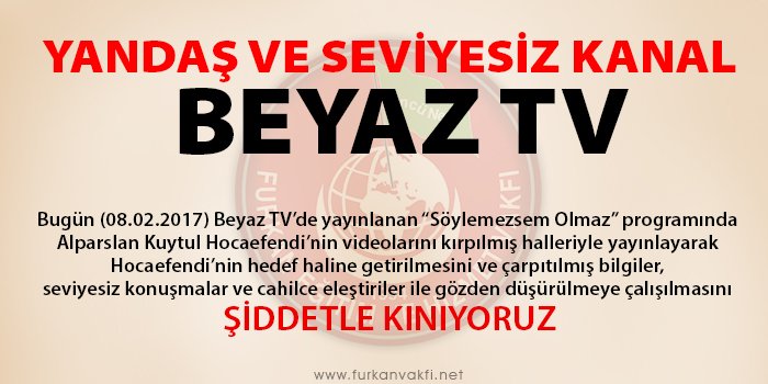MedyaFurkan's tweet photo. SeviyesizKanal BeyazTV

Yandaş ve Seviyesiz Kanal Beyaz TV https://t.co/Q9ZEd2H0uP