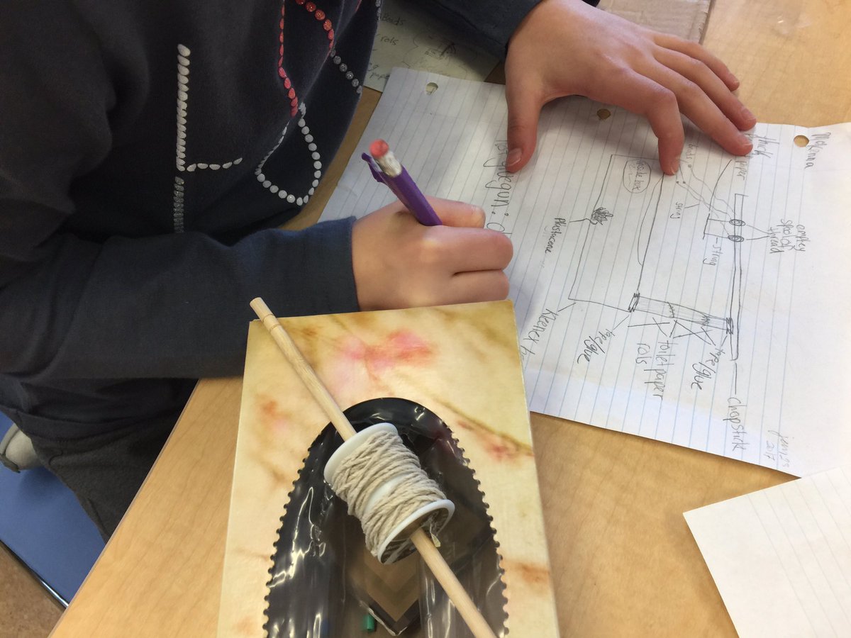 BrittanieH_2016's tweet photo. "If the plan doesn't work, change the plan, never the goal" #DesignProcess #ELSSmakerspace #WSDLibraries #WinnipegSD @LauraSecordWSD https://t.co/td3iu4DJvR