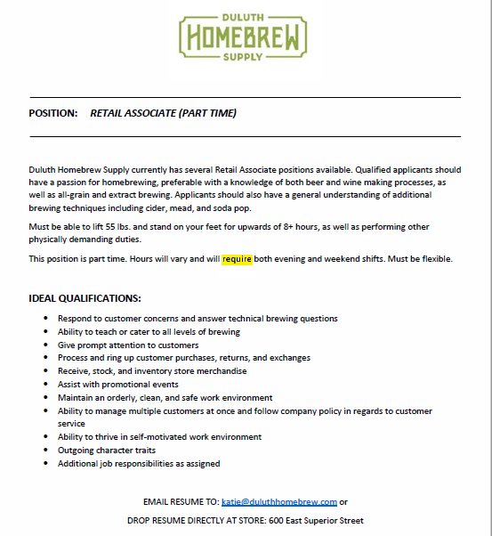 Have a love for homebrewing? DHS is now looking to add on to our growing team. #Homebrew