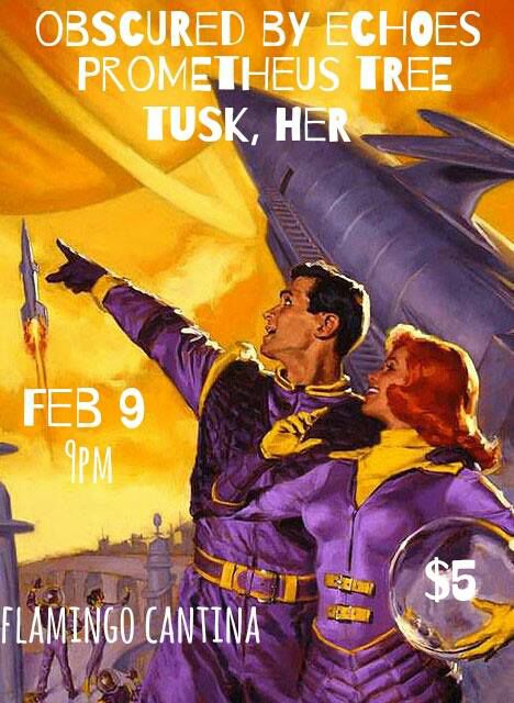 PrometheusTree's tweet image. There&apos;s some kind of psychedelic experience going on this Thursday at Flamingo Cantina. Doors at 9. We have free t-shirts!
#prometheustree