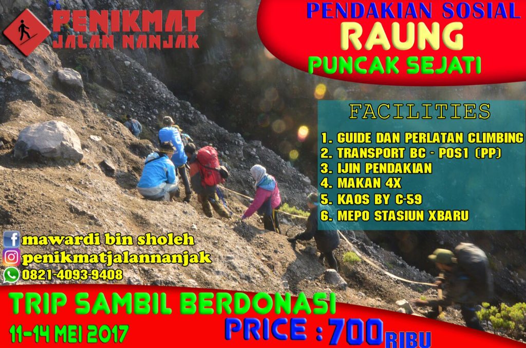RaungCaldera's tweet photo. Pendakian Sosial serta menikmati Puncak Sejati Raung 3344mdpl via kalibaru minat japri aja @MawardiRosedi https://t.co/KoM9Tlfdso