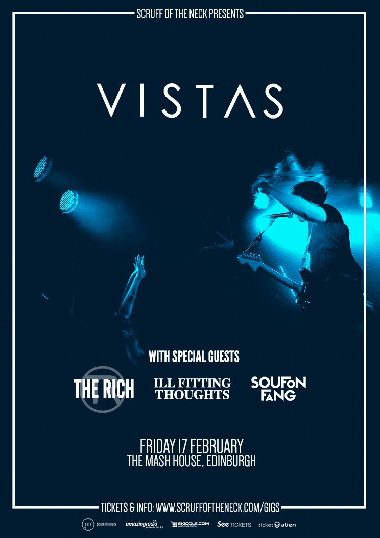 #EDINBURGH LIVE: FRI 17 FEB at @mashhouseedinburgh
<a href="/vistasmusic/">vistas</a>
<a href="/ift_music/">ift</a>
<a href="/therichband/">The Rich</a>
<a href="/Soufon/">bousaad soufienne</a> Fang
#SOTNGigs