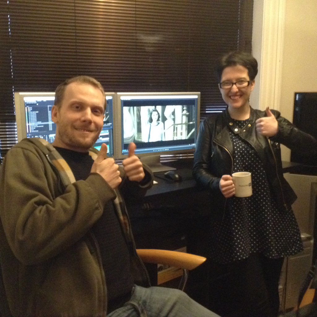 NerdPirates's tweet photo. All thumbs up and cheesy smiles after reviewing the first cut of @ArtisticObjects with @Dan_vs_Pringle @wlfilm @lightsideprod #BOOM https://t.co/Q8Ui8o5Lc8