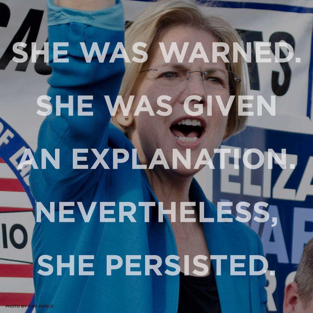 croseconley's tweet photo. Proud of my Senator @SenWarren   #ShePersisted https://t.co/1oeZ8uebY9