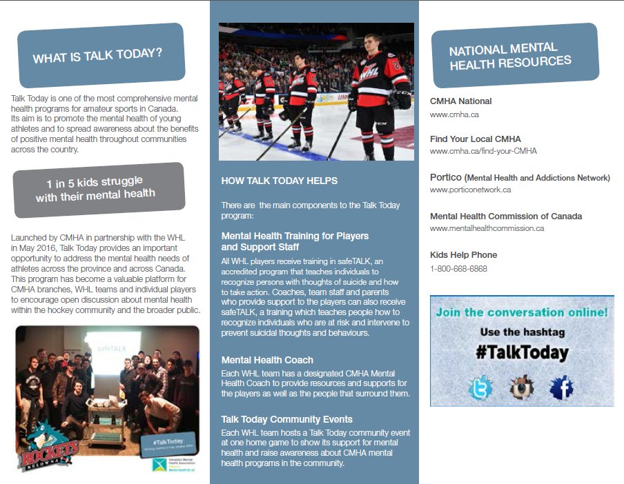 #YXE  Wed Feb 15th! The <a href="/BladesHockey/">Saskatoon Blades</a> are taking on #mentalhealth.  Let's support our young athletes across the country!  #TalkToday