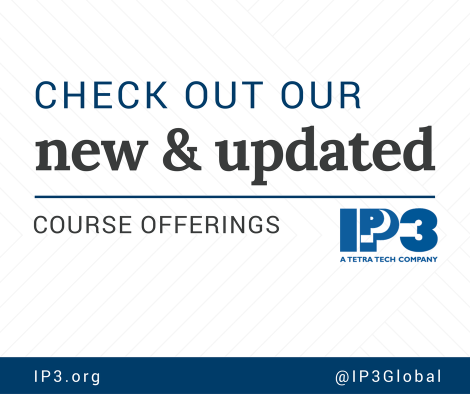 IP3Global's tweet photo. Updated: #IP3training opportunities - Contact training@ip3.org to find the course that's right for you! #PPP https://t.co/uORCRoKks4 https://t.co/FzMxi3Qjxs