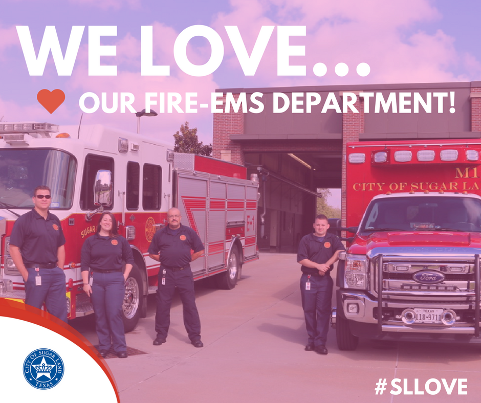 SugarLandtxgov's tweet photo. We love our Sugar Land Fire-EMS Department! Thank you for everything you do!
SLFD #SLTX #SugarLandTX #Fire #EMS #SLLove https://t.co/UhK2z8ZhyU