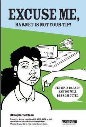 MPSBarnet's tweet photo. Did you know if your household waste ends up fly-tipped you could receive an unlimited fine #KeepBarnetClean https://t.co/zXirPSACcg https://t.co/mUmfoyz64D