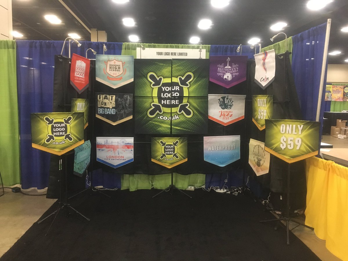 YourlogohereUK's tweet image. All set up and ready for a busy day tomorrow at TMEA Texas