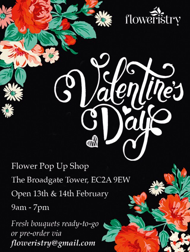 floweristry's tweet photo. Work in the city and need #ValentinesDay #flowers ? We're in the #foyer of #thebroadgatetower #13feb #14feb with fresh #roses and #bouquets https://t.co/DATcAx7b6T