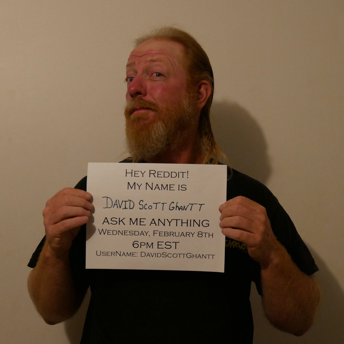 Don't miss the REAL David Ghantt's Reddit AMA, TODAY at 6pm ET. (He promises not to flee to Mexico.)