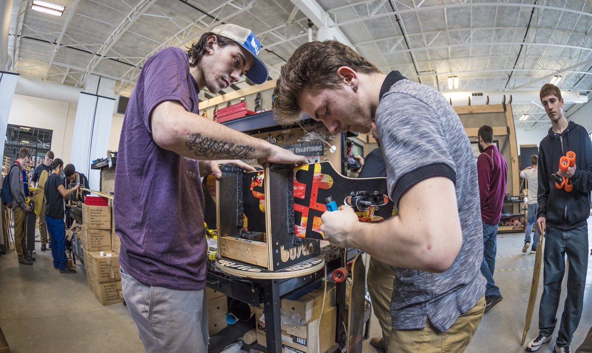 bustinboards's tweet photo. Here at the #BustinBoards headquarters we had the pleasure of building boards and skating around with @CTE_BaltCoPS students today! https://t.co/rCT8LkbPJC