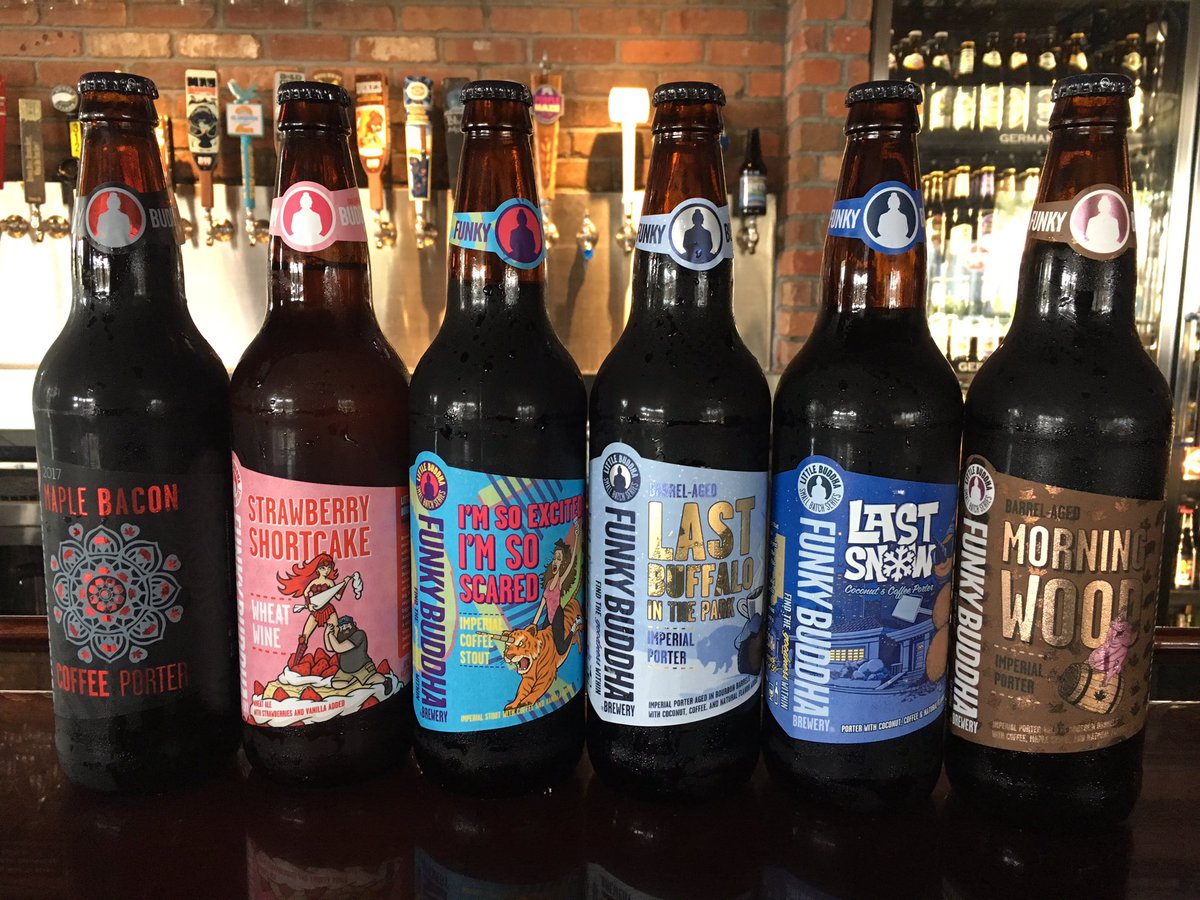 wobclermont's tweet photo. February 17 at 6 PM, join us and @funkybuddhabrew for these delicious beers !! We may even have some of these on tap! #funkybuddha #goodbeer https://t.co/JSLngXO1XA
