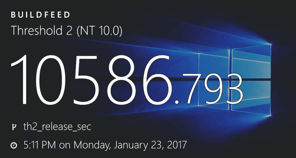 buildfeed's tweet image. 10.0.10586.793 (th2_release_sec.170123-1711) bld.pm/2llcLIu #Threshold2 #windows