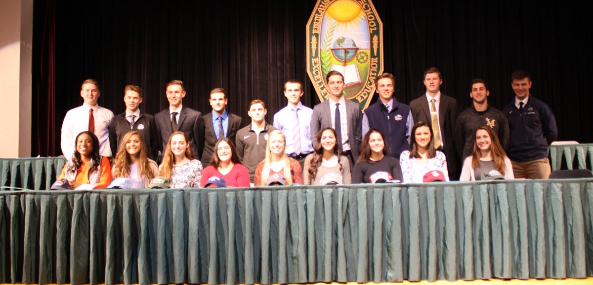 EastPennSD's tweet photo. Congratulations to our 20 Emmaus High School Seniors that signed their National Letter of Intent today! https://t.co/U6Ktt1v3R8