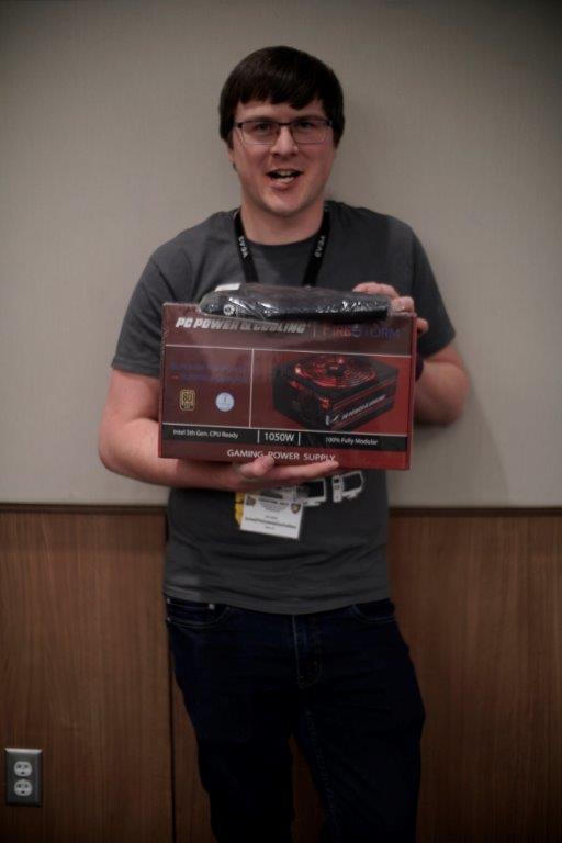 FirePowerPSU's tweet photo. PC Power &amp; Cooling congratulates Jay Reed of Ferris State University in Big Rapids Michigan, he won a FireStorm 1050W PSU at CEGCON 2017! https://t.co/dQ83kAfFpZ