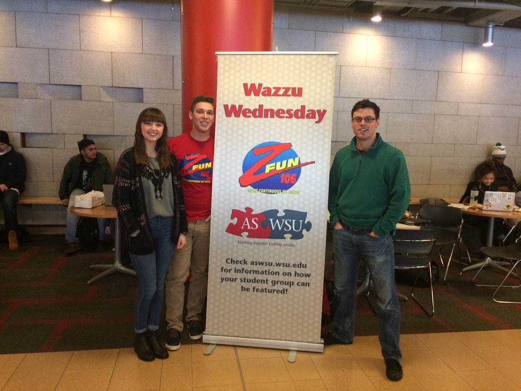 ZFUN106's tweet photo. Wazzu Wednesday on #ZFun106 with Matt O'Day and guests! https://t.co/EojHnBO37o