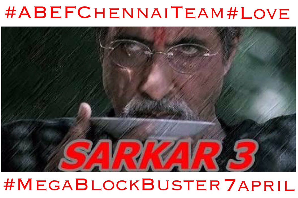 Ravi_AB_EF's tweet photo. @MosesSapir @SrBachchan @SrBachchan #ABEFChennaiTeam #SarkaR3 #MegaBlockBuster #07April2017 #ABEF @sureshjumani Love #Belize https://t.co/fUJ9RGgg94