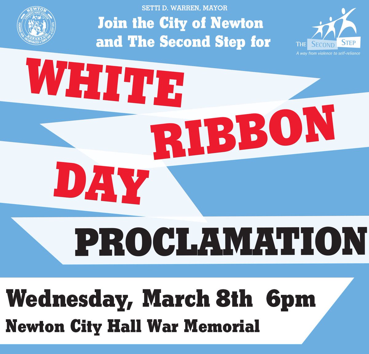 SecondStepInc's tweet photo. We're 1 month out from our White Ribbon Day event! Will you join us & take the pledge?! #wrd #pledgetoendviolence https://t.co/ZmQTXyQXul
