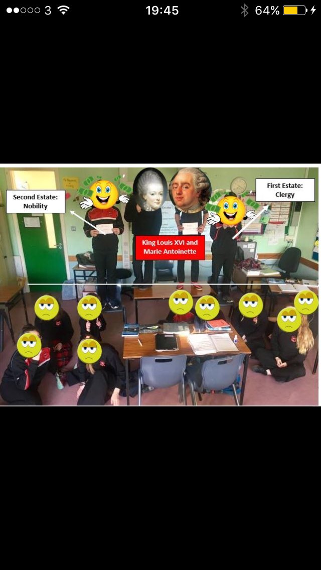 msfitztweets's tweet photo. A class demonstration on how unfairly French society was organised #threeestates #visuallearning #frenchrev #JCHistory https://t.co/9ULZvZLsUS