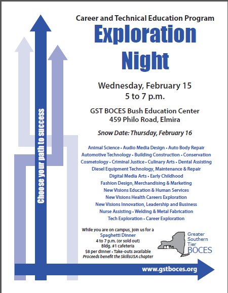 HS- BOCES Career &amp; Tech open house- See attached flyer for details