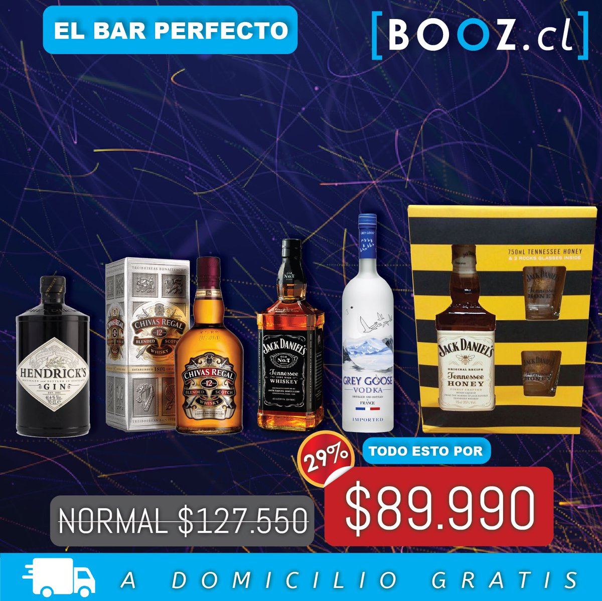 BoozCl's tweet photo. El Bar Perfecto! Qué tal? Sólo en https://t.co/yKrNf02jsy ! #jackdaniels #chivasregal #greygoose #ginhendricks https://t.co/TJW7yzT8IJ