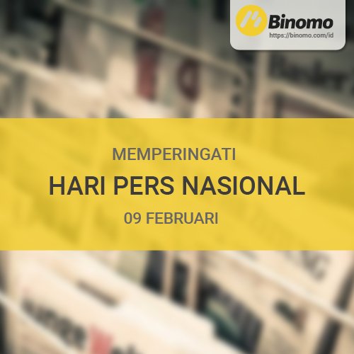 BinomoI's tweet photo. Selamat hari Pers Nasional, semoga pers Indonesia tetap berkomitmen menyajikan berita ekonomi terakurat utk para trader #haripers https://t.co/kUocwUY7UO