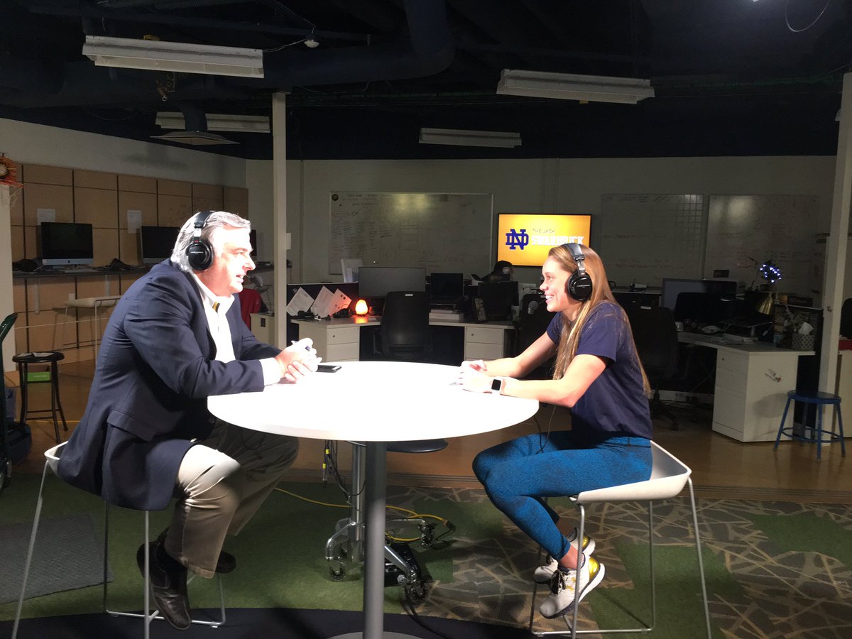 NDSwimDive's tweet photo. Sr @CMulqs03 went on the Jack Swarbrick show tonight and sat and spoke to @NDJackNolan about the upcoming #ACC Championships in #ATL next wk https://t.co/BS2shszIi4