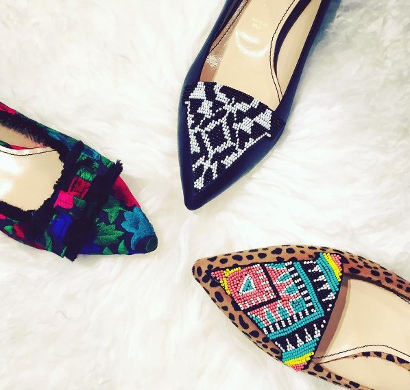 En pointe - Jerome's new beaded and embroidered flats, available from <a href="/Hangar9_Inc/">Hangar9</a> .