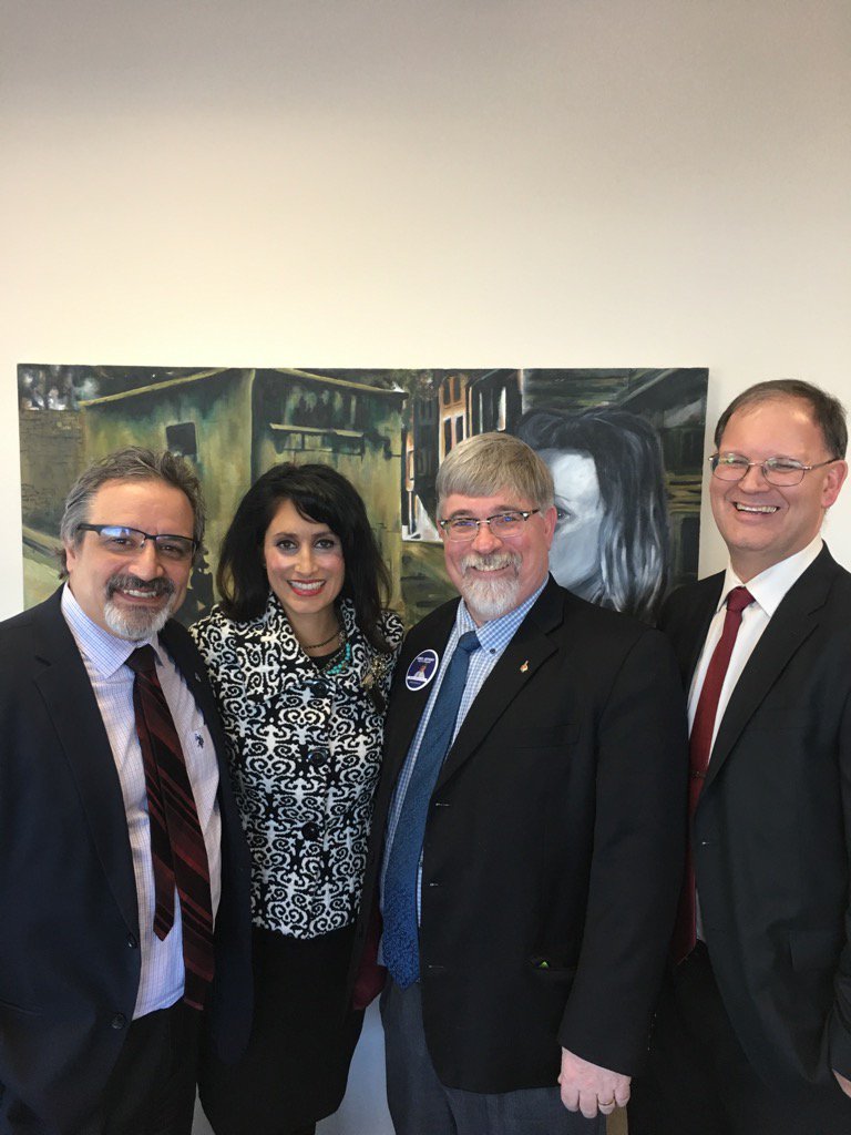 ab_teacher's tweet image. A good afternoon discussing curriculum with @MarkATAPres  @WildroseLeela &amp;amp; @mwsmithAB #mypresidentjeffery #NCTCA2017