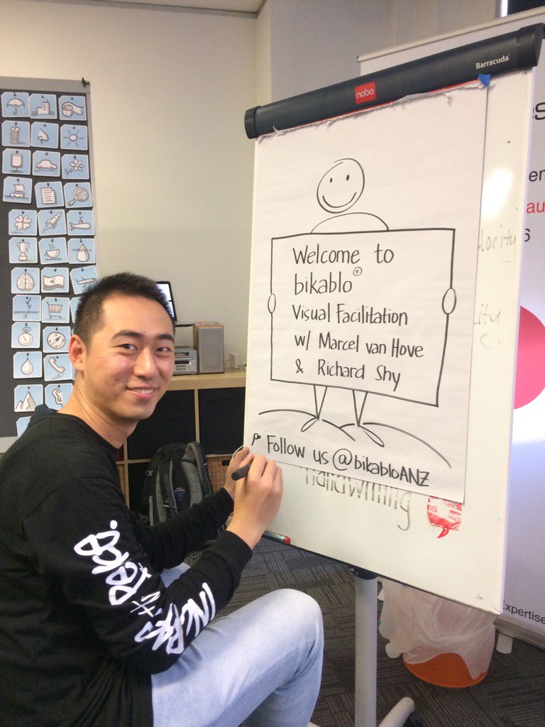 bikabloANZ's tweet photo. Today @_richardshy rocks @brainmates office with me. @bikabloANZ basics is about to start! #bikablo https://t.co/avCUPwdVn7