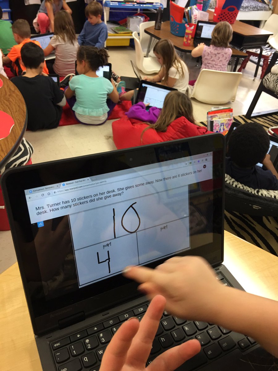 kemperson1's tweet photo. First graders using @nearpod to practice part-part-whole number sentences! #makinginformalassessmentseasy! @ZwinkKISD #BetterNeverStops https://t.co/gtcEwY9eEP