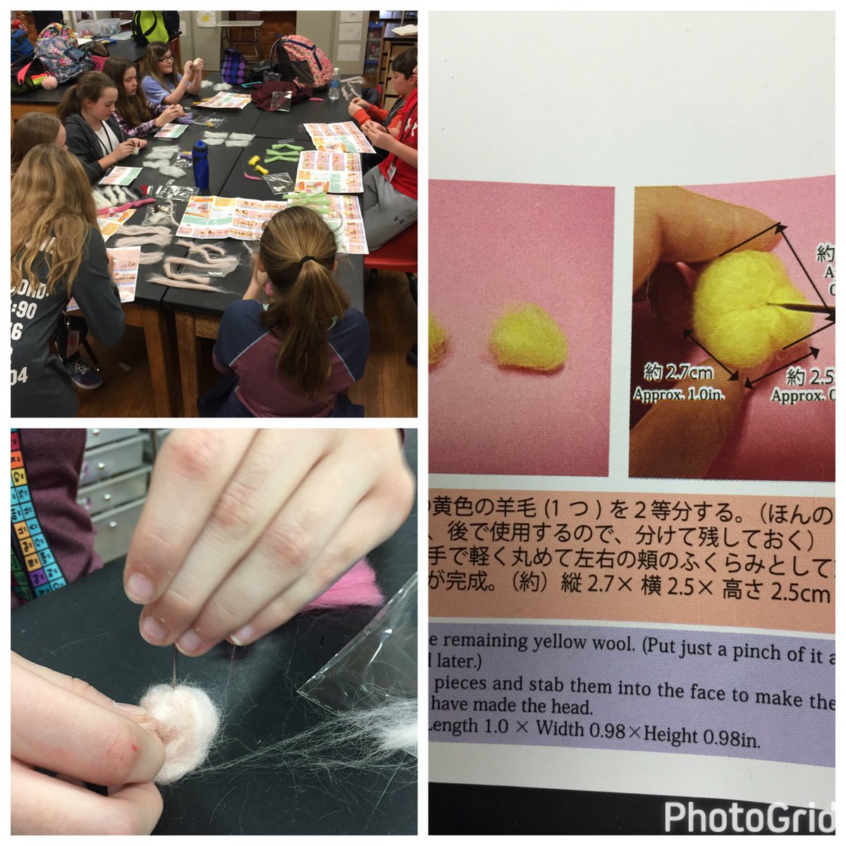 EliciaLigon's tweet photo. Biggest challenge in makerspace this year? Felting! @PhelpsCenter @CentralBulldog #justkeepstabbing https://t.co/9On7j7wlWP