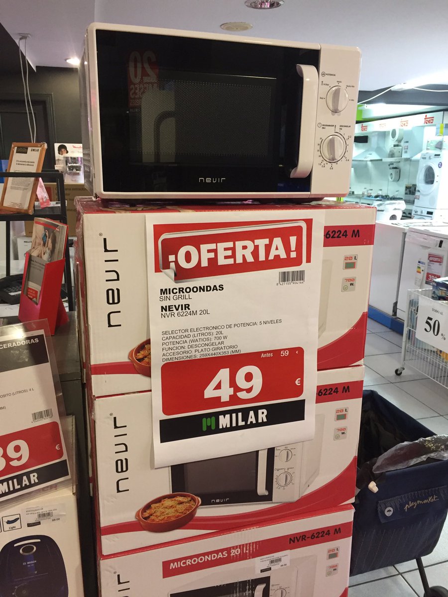 MilarFCGranada's tweet photo. Grandes #ofertas Express. #Microondas 20 litros por solo 49€ https://t.co/VRIcRhn9iD
