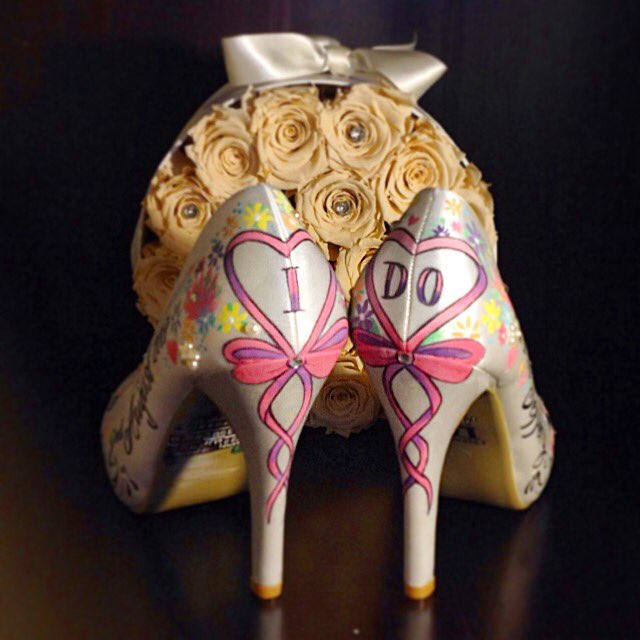 At least I've decided on my shoes - love these <a href="/wedding_pretty/">Pretty Painted</a>. 6months to go and everything to do..
#bridetobe #weddinghour #berkshirebride