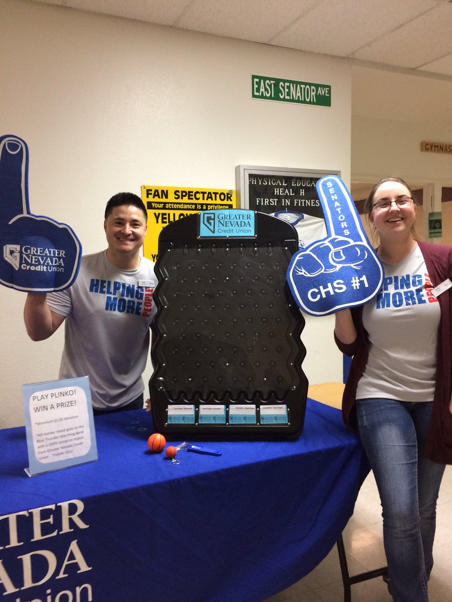 greaternevadacu's tweet photo. Our North Carson branch volunteered last Friday at the CHS basketball game to fundraise for the Blue Thunder Marching Band. #CarsonSenators https://t.co/IUsOfBdlrI