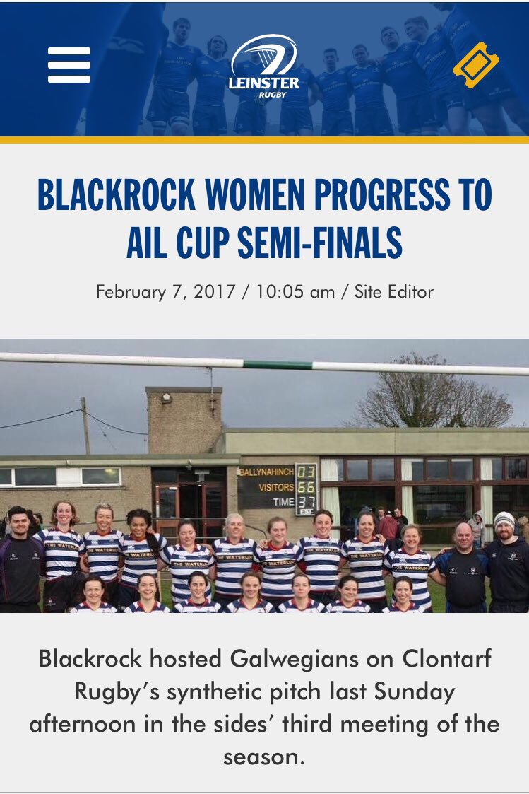 RockWomensRugby's tweet photo. Blackrock Women Progress to AIL Cup Semi-Finals via @leinsterrugby https://t.co/p7jnGqHg15 
🎉Well done girls! Onwards &amp; upwards! 🏉���🏼‍♀️ https://t.co/1a3YxwJ5iT