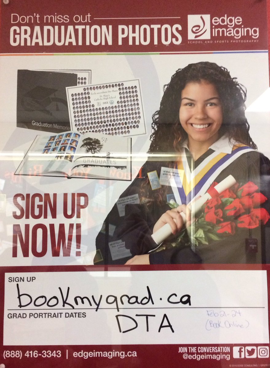 Grade 12 Students: don't forget to book your appointment to get your grad photos taken! 📸🎓