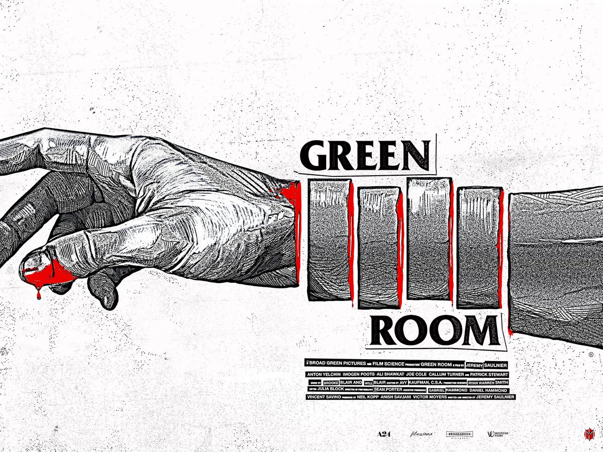 MondoNews's tweet photo. GREEN ROOM (Flyer Variant) by @oliverbarrett 🤘 https://t.co/gdSZgCIpO7