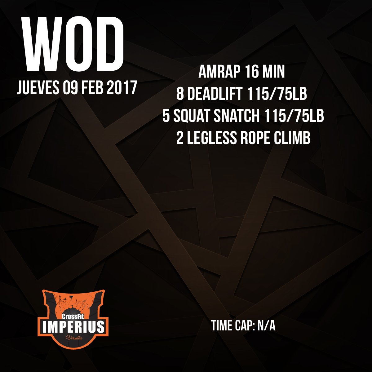 CrossFitImperiu's tweet photo. #BuenosDias #WOD del día. A entrenar duro hoy y siempre. #Sports #CrossFit #CrossFitOpen2017 #TrainingTipTuesday https://t.co/NYQJe3knWZ