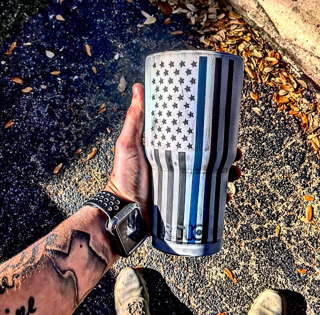ATTactical's tweet photo. #thinblueline #battleworn #usflag #attactical #bluelivesmatter #battleworncerakote #applewatch #texas #sleevetattoo https://t.co/FZir25Apj4